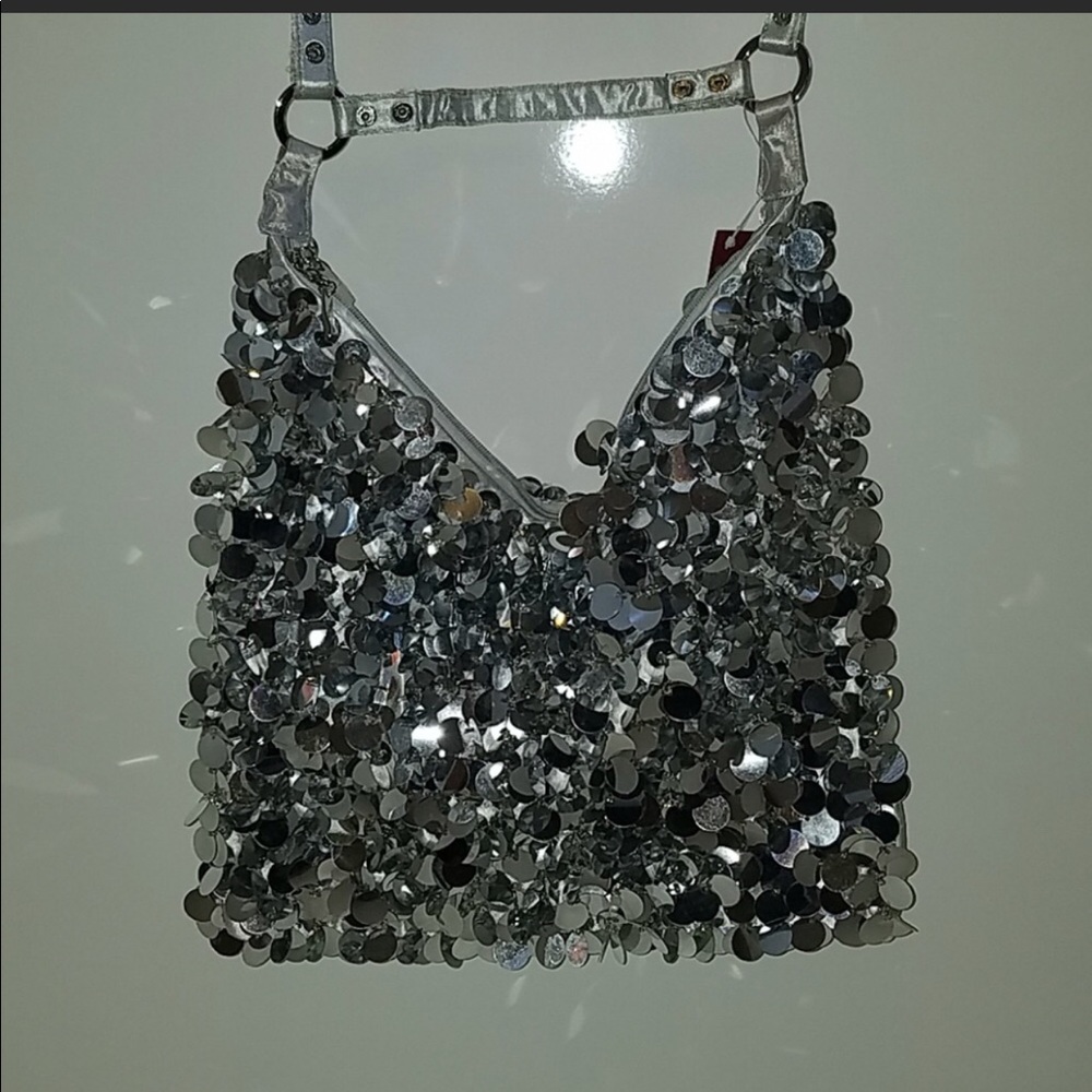 Silver Sequin Purse/Crossbody